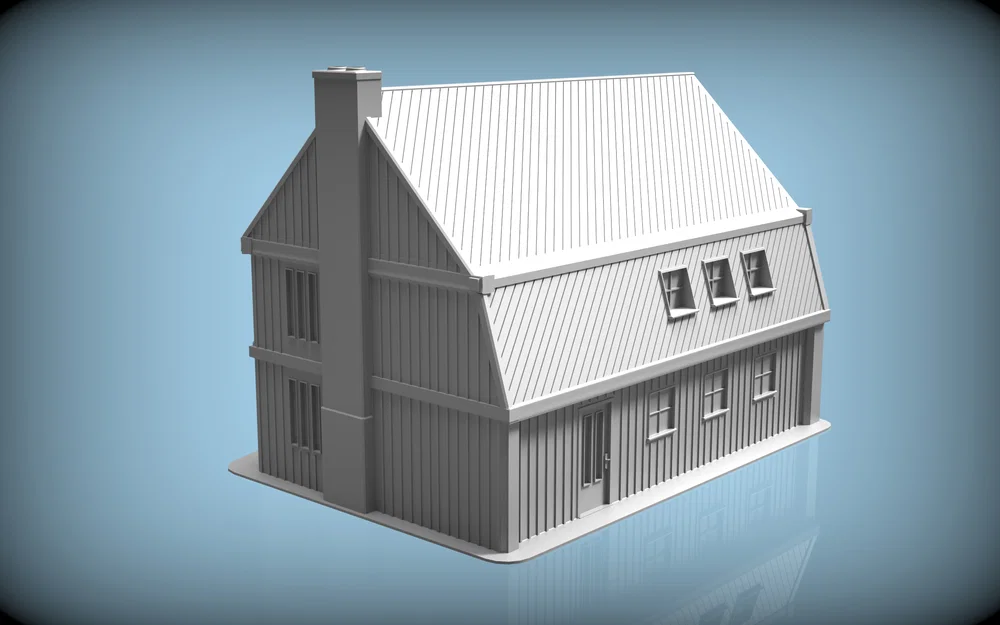 Nhà gỗ Bắc Âu – Tỷ lệ H0 & N (Cabin đỏ Scandinavia) - Image 3