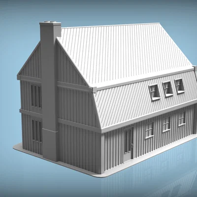 Nhà gỗ Bắc Âu – Tỷ lệ H0 & N (Cabin đỏ Scandinavia)
