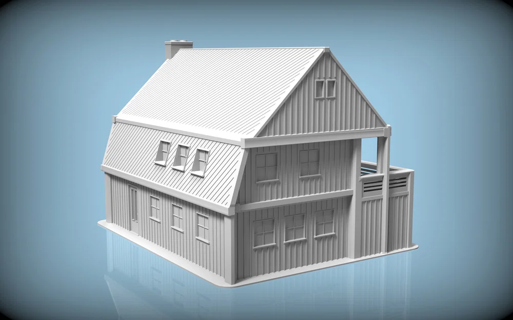 Nhà gỗ Bắc Âu – Tỷ lệ H0 & N (Cabin đỏ Scandinavia) - Image 4