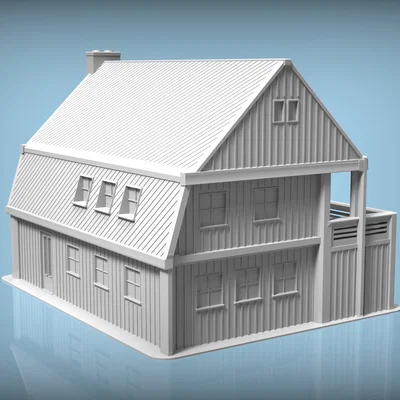 Nhà gỗ Bắc Âu – Tỷ lệ H0 & N (Cabin đỏ Scandinavia)