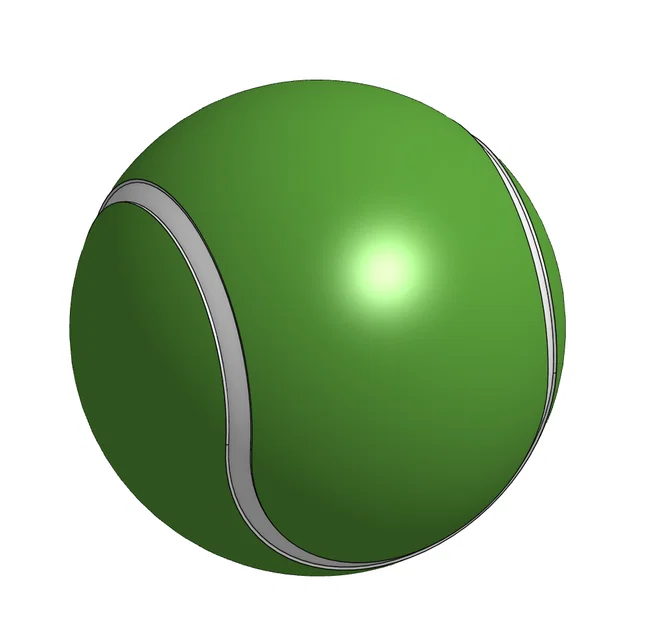 Mô hình quả bóng Tennis 3D cực chất để trang trí và sáng tạo - Image 1