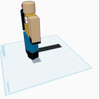 Mô hình nhân vật John Doe phong cách Blocky (3D Model)