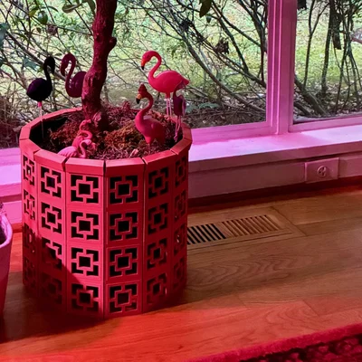 Ốp chậu cây phong cách Mid-century (Dollar Tree Planter Cover)