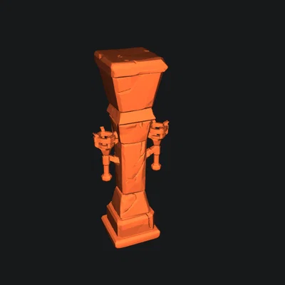 Mô Hình Cột Đá Dungeon Pillar Cho Sa Bàn TTRPG Và D&D