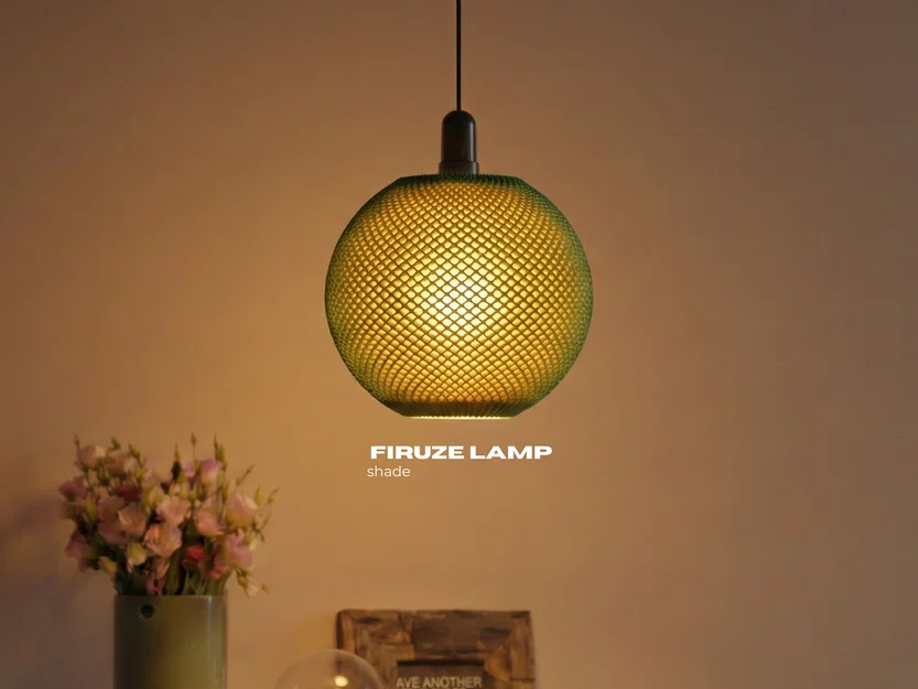 Đèn Chụp Firuze – Mẫu Đèn Thả Trần Họa Tiết Hình Học - Image 1