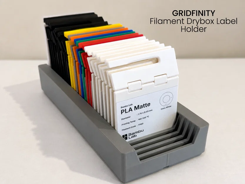 Gridfinity - Khay đựng nhãn cho hộp chống ẩm 2x5 - Image 1