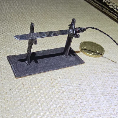 Mô hình giá đỡ kiếm Katana thu nhỏ - Phụ kiện trang trí độc đáo