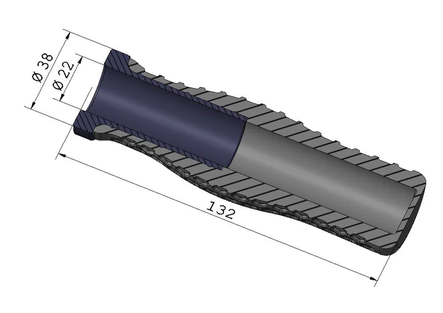 Tay nắm xe đạp công thái học 3D in với TPU và PETG cực êm - Image 6