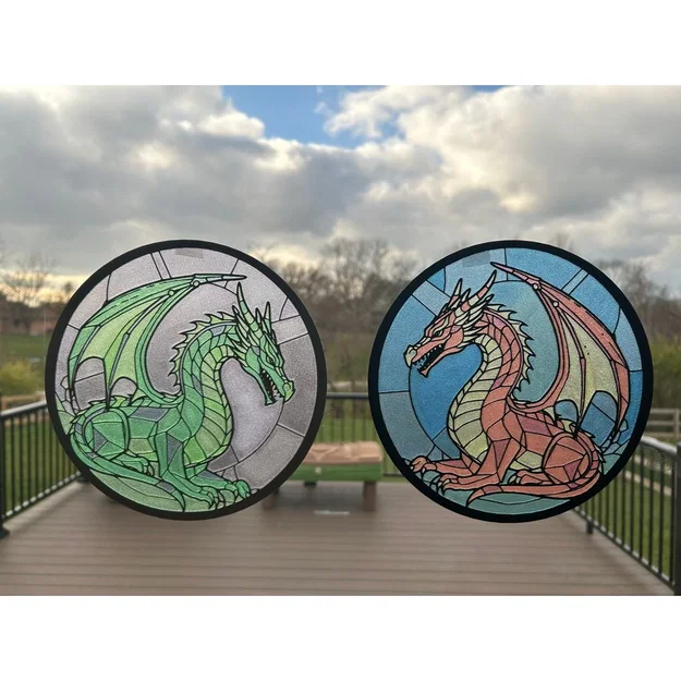 Rồng Kính Màu (Stained Glass Dragon) - Bản in cho Bambu AMS - Image 1