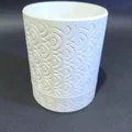 Hũ lưu trữ họa tiết vỏ sò màu trắng - Thumbnail 2
