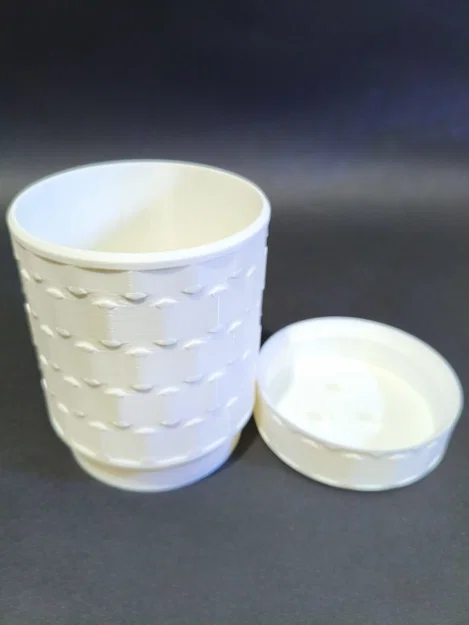 Hũ đựng đồ Modern Dotted White tinh tế - Image 3