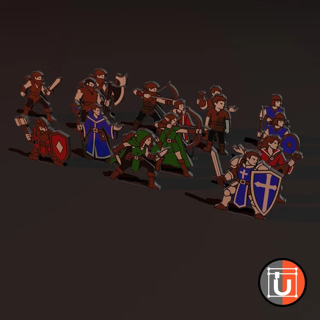 Bộ mô hình 2.5D RPG Miniatures: Base Set - Image 1