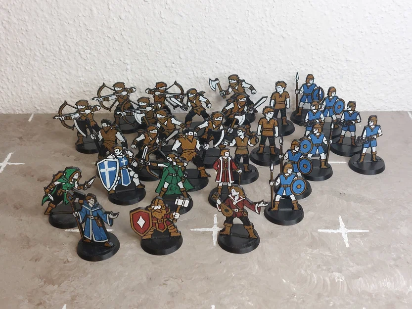 Bộ mô hình 2.5D RPG Miniatures: Base Set - Image 2