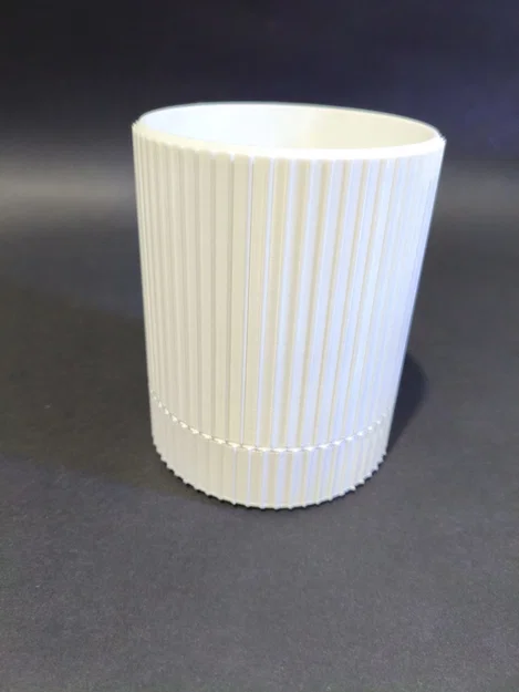 Lọ Đựng Đồ Modern Fluted Màu Trắng Sang Trọng - Image 3