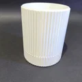 Lọ Đựng Đồ Modern Fluted Màu Trắng Sang Trọng - Thumbnail 3