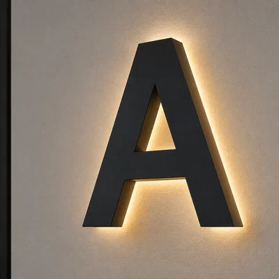 Mẫu in 3D chữ cái "A" trang trí hiện đại, tinh tế