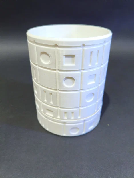 Hũ Đựng Đồ Hình Học Màu Trắng (White Geometric Block Storage Jar) - Image 3