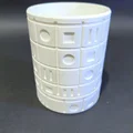 Hũ Đựng Đồ Hình Học Màu Trắng (White Geometric Block Storage Jar) - Thumbnail 3
