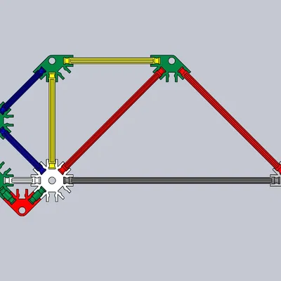 Bộ sưu tập linh kiện K'NEX (Thanh nối & Đầu nối) cho thiết kế 3D
