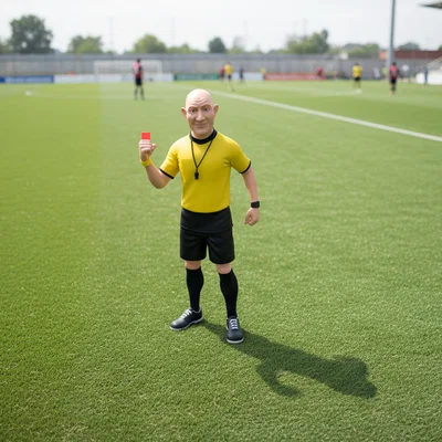 Mô hình trọng tài bóng đá 3D (Football referee) cao 150mm