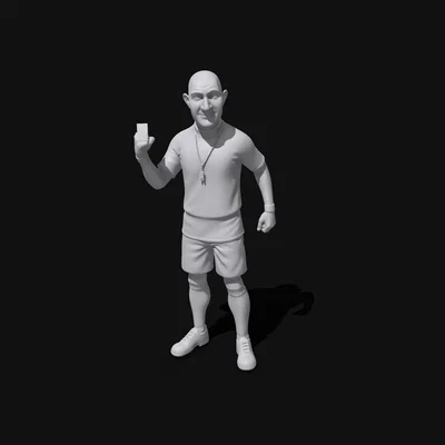 Mô hình trọng tài bóng đá 3D (Football referee) cao 150mm