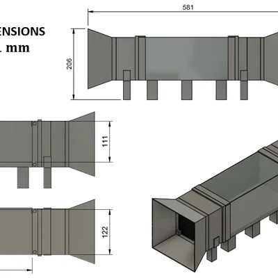 Mô hình hầm gió 3D kiểm tra lực cản khí động học cho xe mô hình