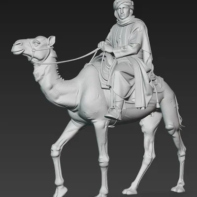Mô hình 3D Lawrence of Arabia cưỡi lạc đà tỷ lệ 1:24