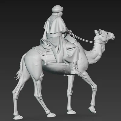 Mô hình 3D Lawrence of Arabia cưỡi lạc đà tỷ lệ 1:24