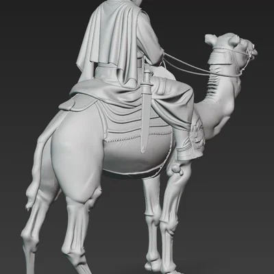 Mô hình 3D Lawrence of Arabia cưỡi lạc đà (Tỉ lệ 1:24)