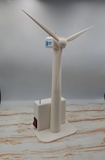 Mô hình tuabin gió hoạt động kèm đèn LED - Image 2