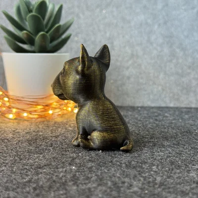 Mô hình 3D chó Bull Terrier dễ thương trang trí bàn làm việc