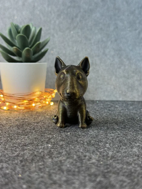 Mô hình 3D chó Bull Terrier dễ thương trang trí bàn làm việc - Image 2
