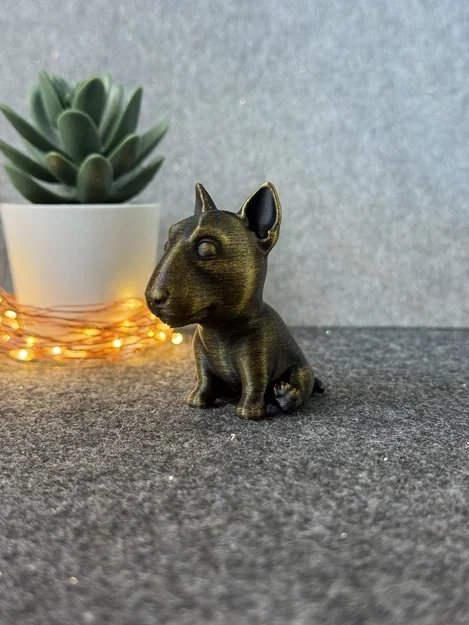 Mô hình 3D chó Bull Terrier dễ thương trang trí bàn làm việc - Image 3