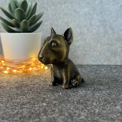 Mô hình 3D chó Bull Terrier dễ thương trang trí bàn làm việc