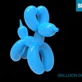 Mô hình chú chó bong bóng Balloon Dog in 3D siêu dễ thương - Thumbnail 1