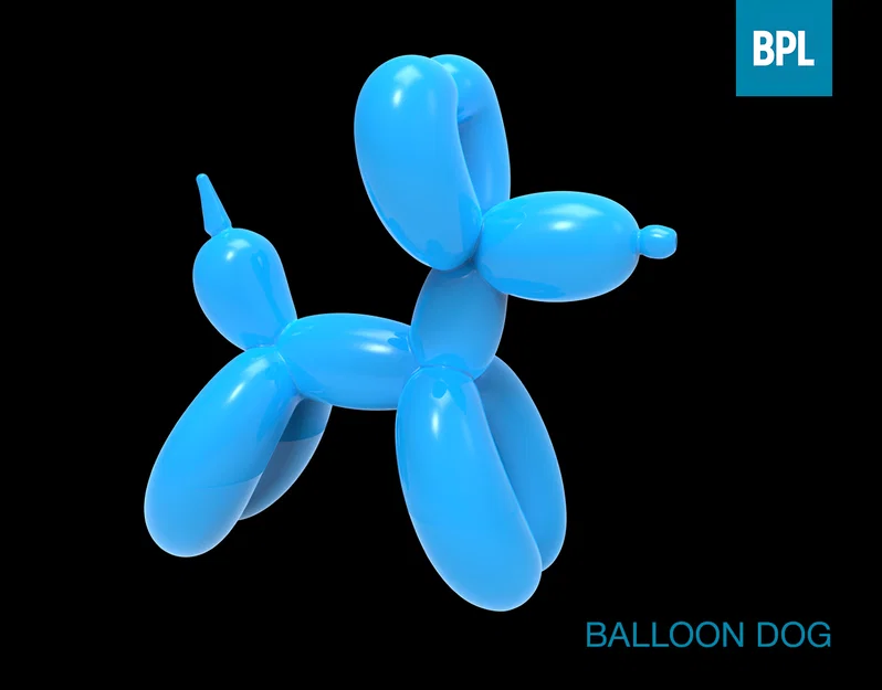Mô hình chú chó bong bóng Balloon Dog in 3D siêu dễ thương - Image 2