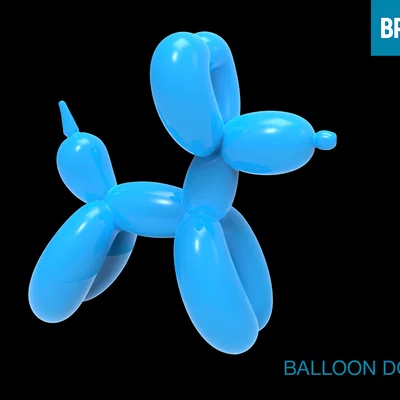 Mô hình chú chó bong bóng Balloon Dog in 3D siêu dễ thương
