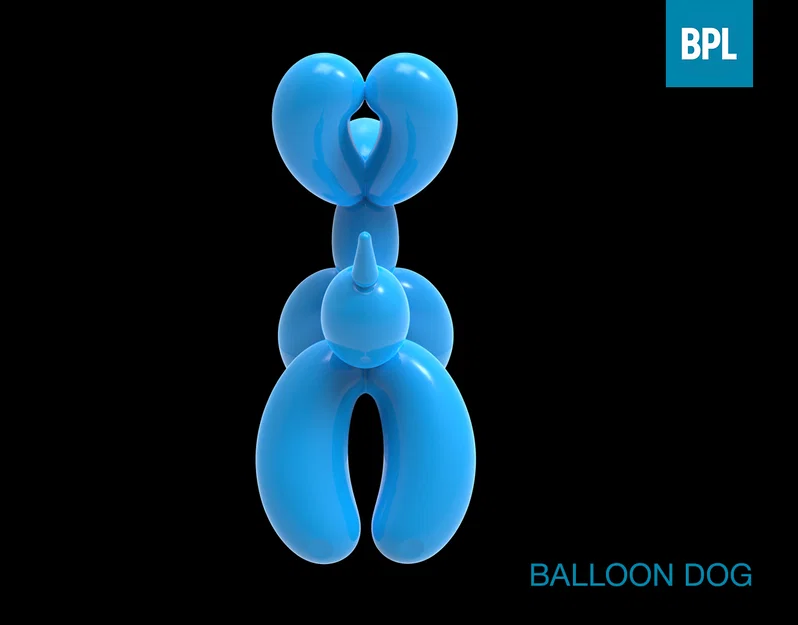 Mô hình chú chó bong bóng Balloon Dog in 3D siêu dễ thương - Image 3