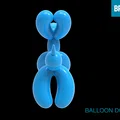 Mô hình chú chó bong bóng Balloon Dog in 3D siêu dễ thương - Thumbnail 3