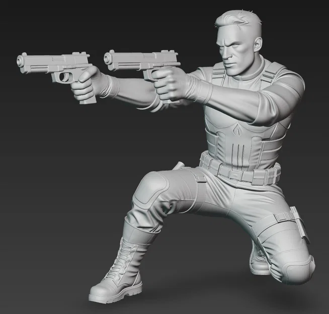 Mô hình 3D The Punisher 2: Tượng Frank Castle Marvel Comics - Image 2