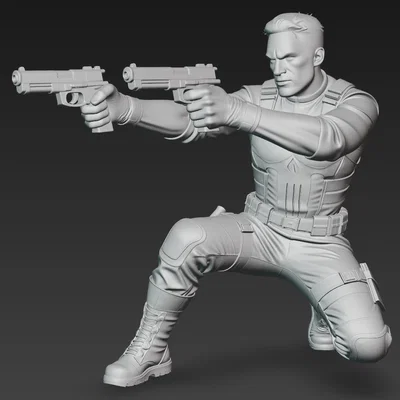 Mô hình 3D The Punisher 2: Tượng Frank Castle Marvel Comics