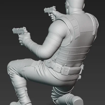 Mô hình The Punisher 3D cực ngầu cho fan Marvel