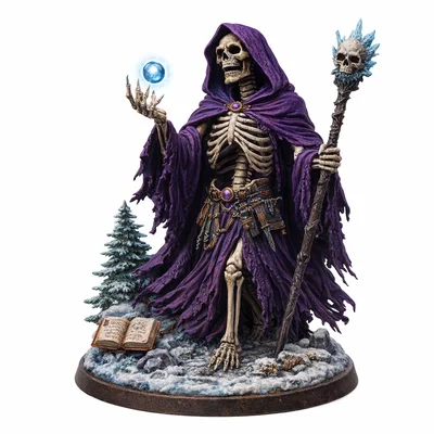 Bonesy The Robed Skelly – Mô hình bộ xương mặc áo choàng từ RetroFantasys