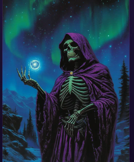 Bonesy The Robed Skelly – Mô hình bộ xương mặc áo choàng từ RetroFantasys - Image 3