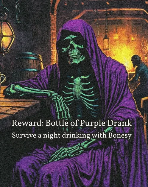 Bonesy The Robed Skelly – Mô hình bộ xương mặc áo choàng từ RetroFantasys - Image 6