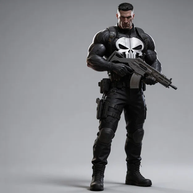 Mô hình 3D The Punisher Marvel Comics ấn tượng cho dân sưu tầm - Image 1