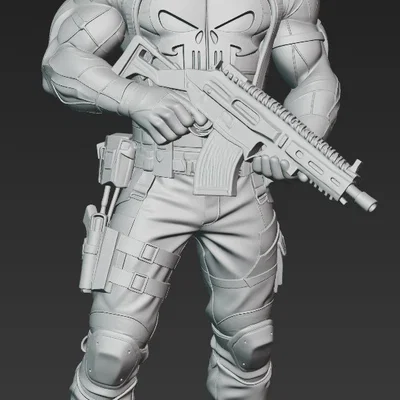 Mô hình 3D The Punisher Marvel Comics ấn tượng cho dân sưu tầm