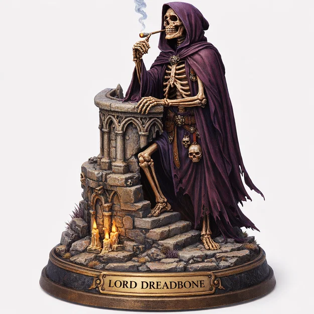 Bonesy The Robed Skelly – Mô hình bộ xương mặc áo choàng từ RetroFantasys - Image 31