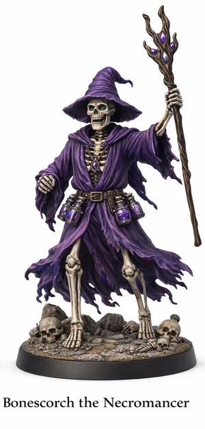 Bonesy The Robed Skelly – Mô hình bộ xương mặc áo choàng từ RetroFantasys - Image 33