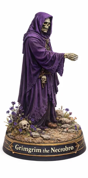 Bonesy The Robed Skelly – Mô hình bộ xương mặc áo choàng từ RetroFantasys - Image 36